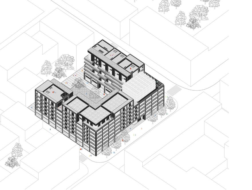 Maquette d’un quartier urbain moderne